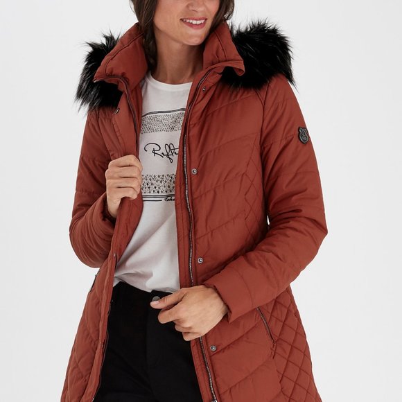 winter coat color rust by Fransa - Picture 1 of 4